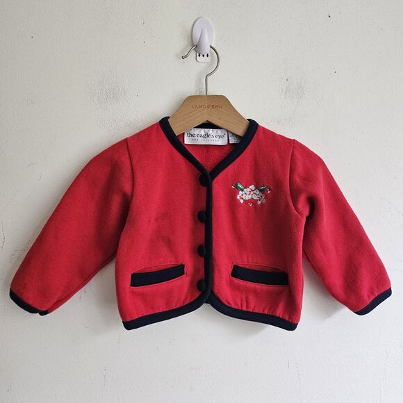 The Eagle’s Eye Vintage Toddler Red Knit Cardigan – Size 3T Adorable red knit ca - Picture 2 of 8